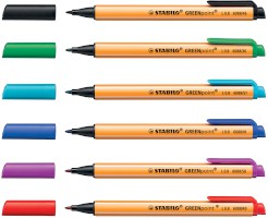 Filzschreiber STABILO® GREENpoint®, 0,8 mm, Etui mit 6 Stiften