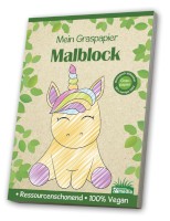 Mein Graspapier Malblock Kleinkind Einhorn A5 mehrfarbig